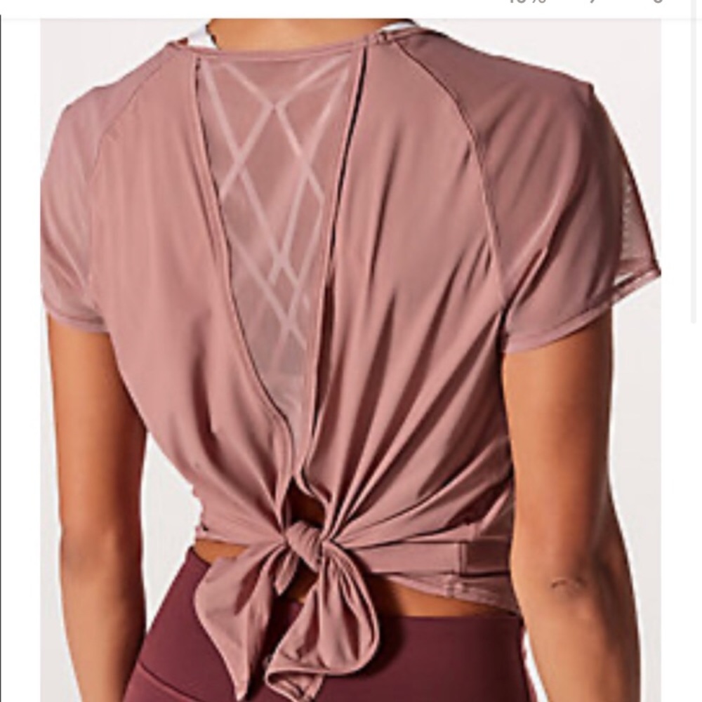 Lululemon Athletica Mix and Mesh Short Sleeve Top